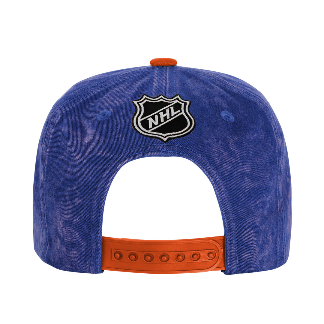 NHL Branded Youth Edmonton Oilers True Retro Snapback Hat Blue/Orange