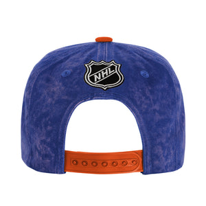 NHL Branded Youth Edmonton Oilers True Retro Snapback Hat Blue/Orange