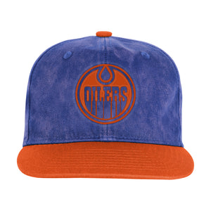 NHL Branded Youth Edmonton Oilers True Retro Snapback Hat Blue/Orange