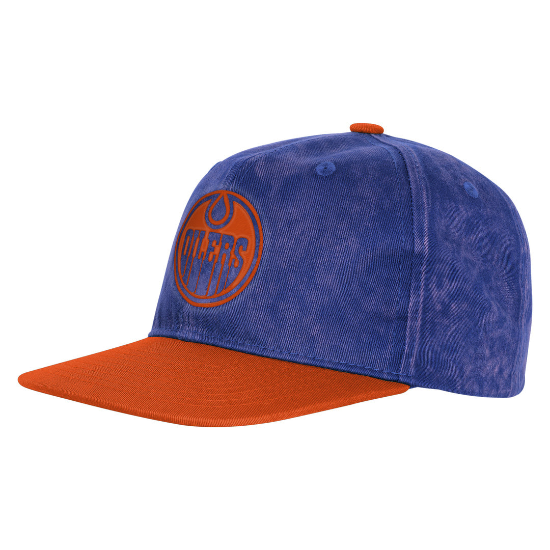 NHL Branded Youth Edmonton Oilers True Retro Snapback Hat Blue/Orange