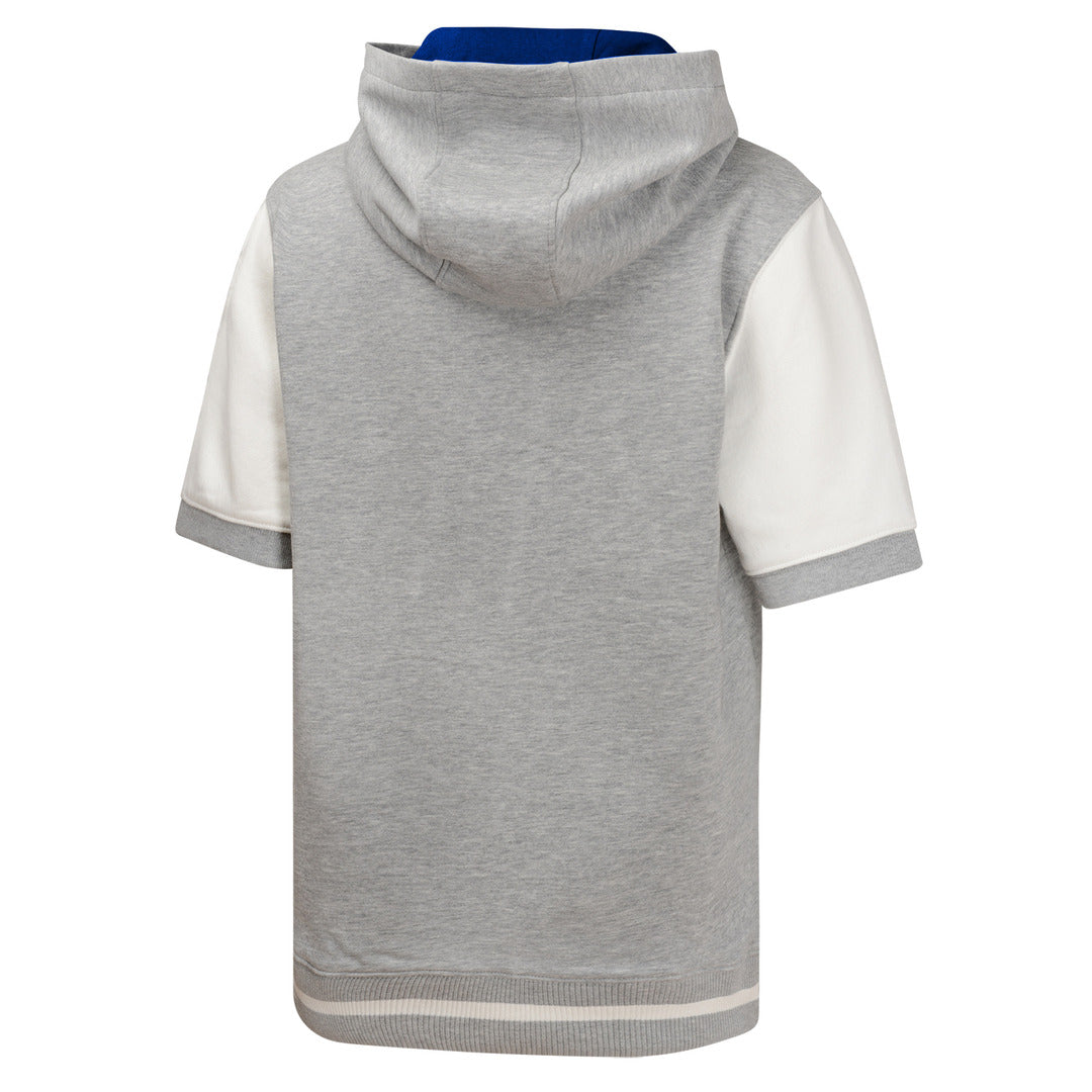 NHL Branded Youth Edmonton Oilers Line-Up Short Sleeve Hoodie grey cream white
