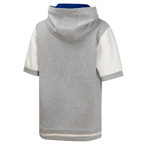 NHL Branded Youth Edmonton Oilers Line-Up Short Sleeve Hoodie grey cream white