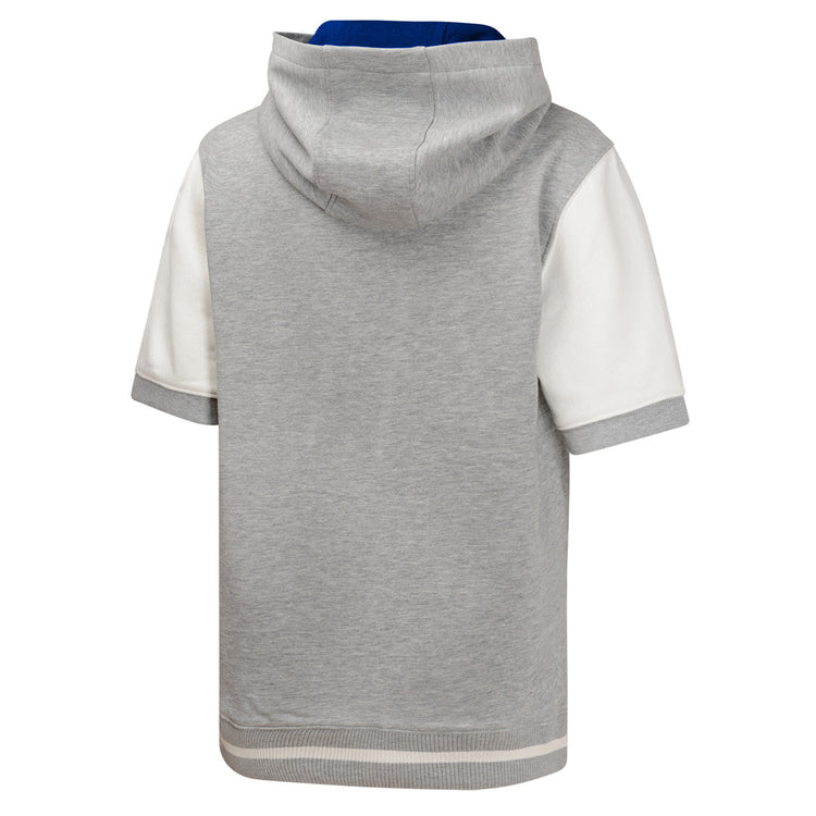 NHL Branded Youth Edmonton Oilers Line-Up Short Sleeve Hoodie grey cream white