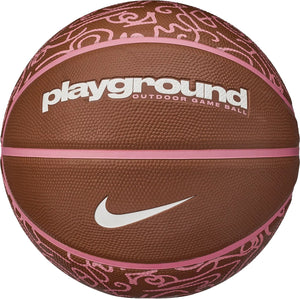 Nike Everyday Playground 8P Graphic Basketball Dark Russet Brown Coral Pink Chalk