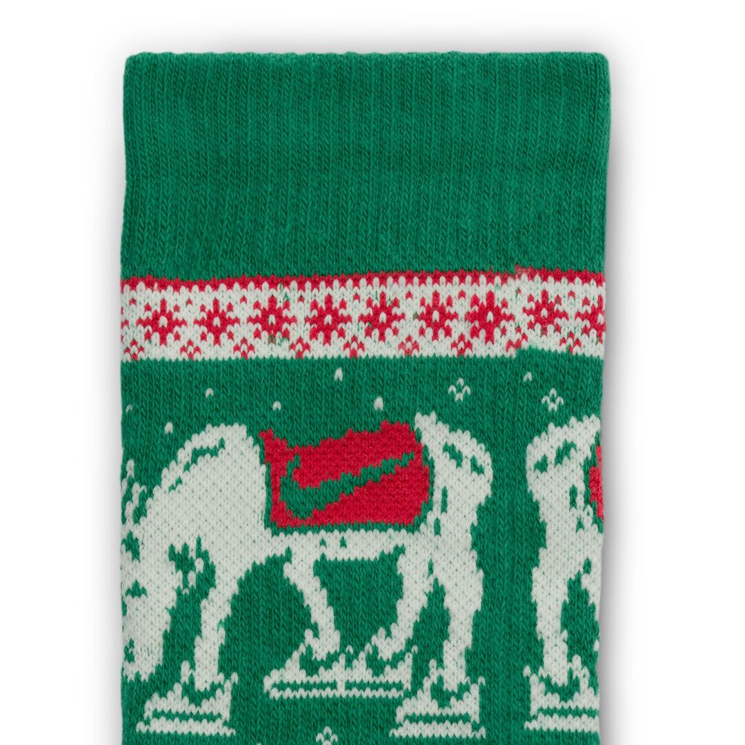 Nike Everyday Plus Christmas Crew Socks 2-Pack green cream white