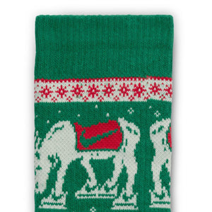 Nike Everyday Plus Christmas Crew Socks 2-Pack green cream white