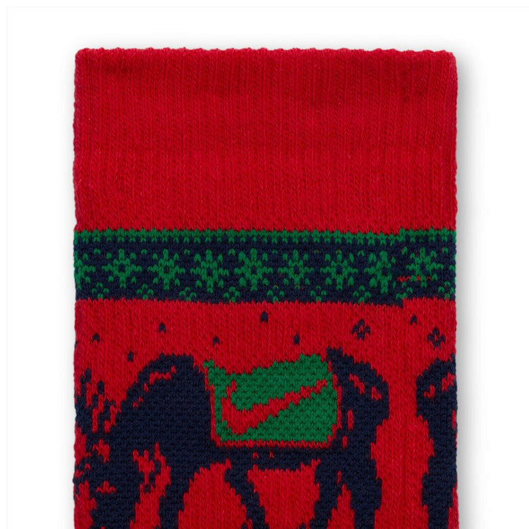 Nike Everyday Plus Christmas Crew Socks 2-Pack red navy blue
