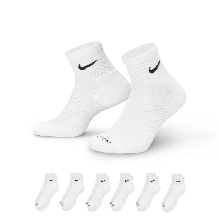Nike Everyday Plus Cushioned Ankle Socks 6-Pack white