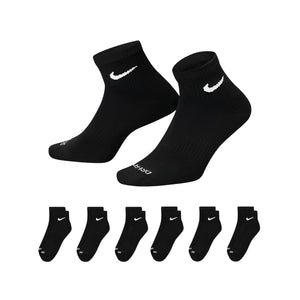 Nike Senior Everyday Plus Cushioned Low Cut Socks 6-Pack black