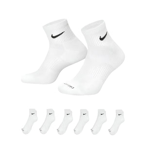 Nike Senior Everyday Plus Cushioned Low Cut Socks 6-Pack white