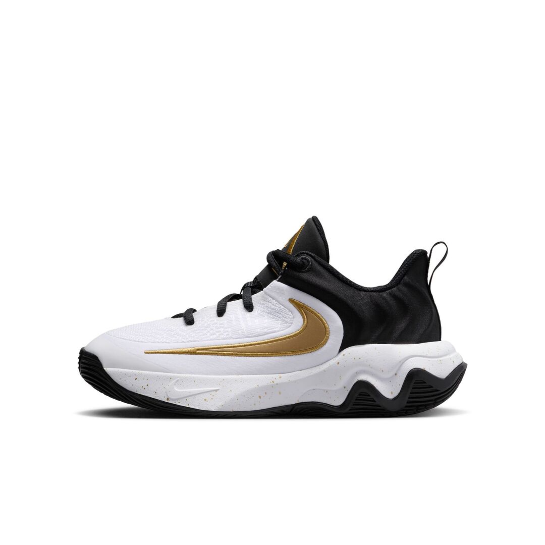 Nike Junior Giannis Immortality 4 Basketball Shoes Black/Metallic Gold/White 