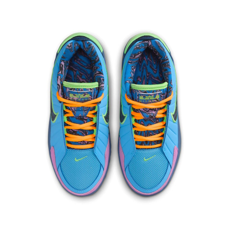 Nike Junior LeBron Jade SE Basketball Shoe blue/navy/multi