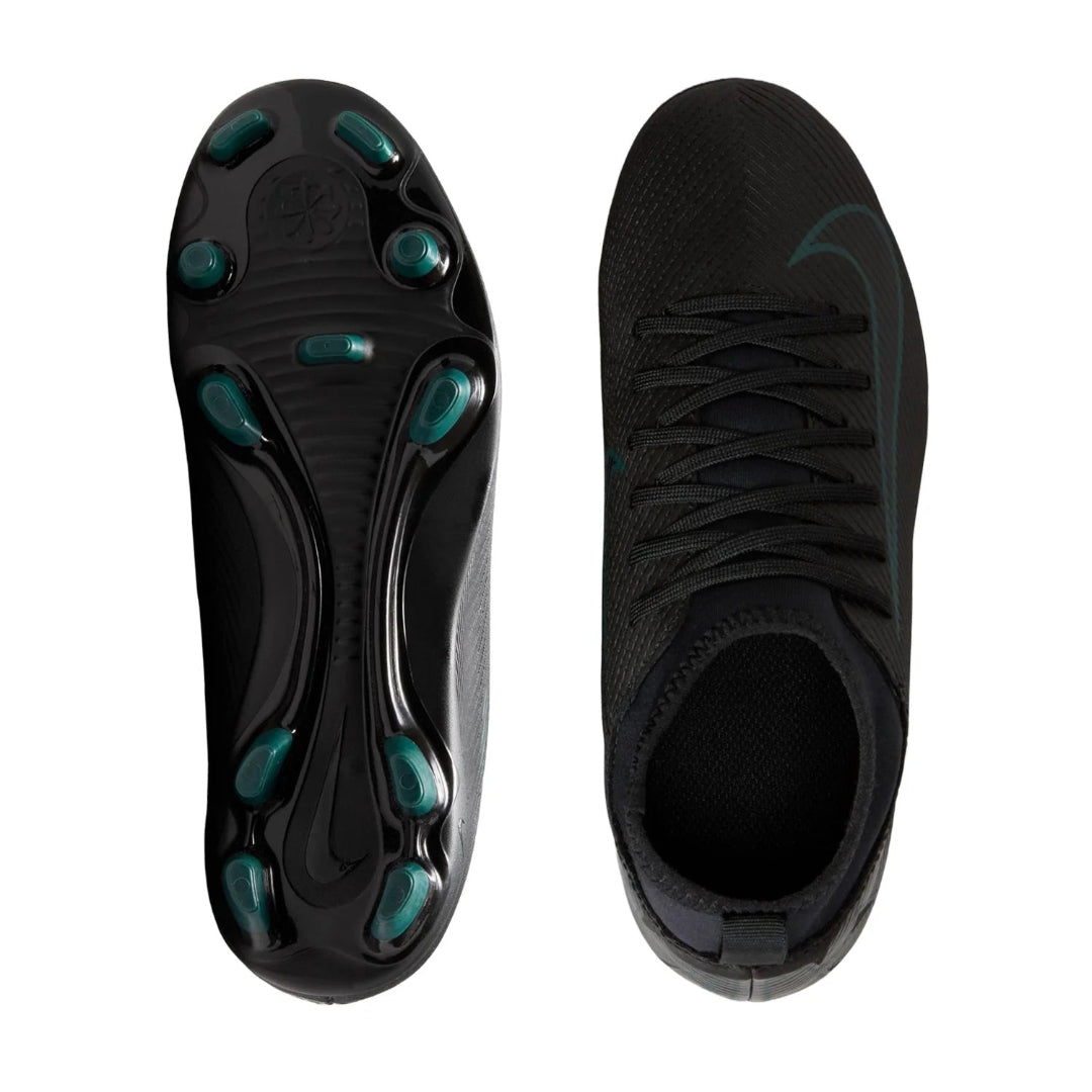 Nike Junior Mercurial Superfly 10 Club Outdoor Soccer Cleats Black/Deep Jungle