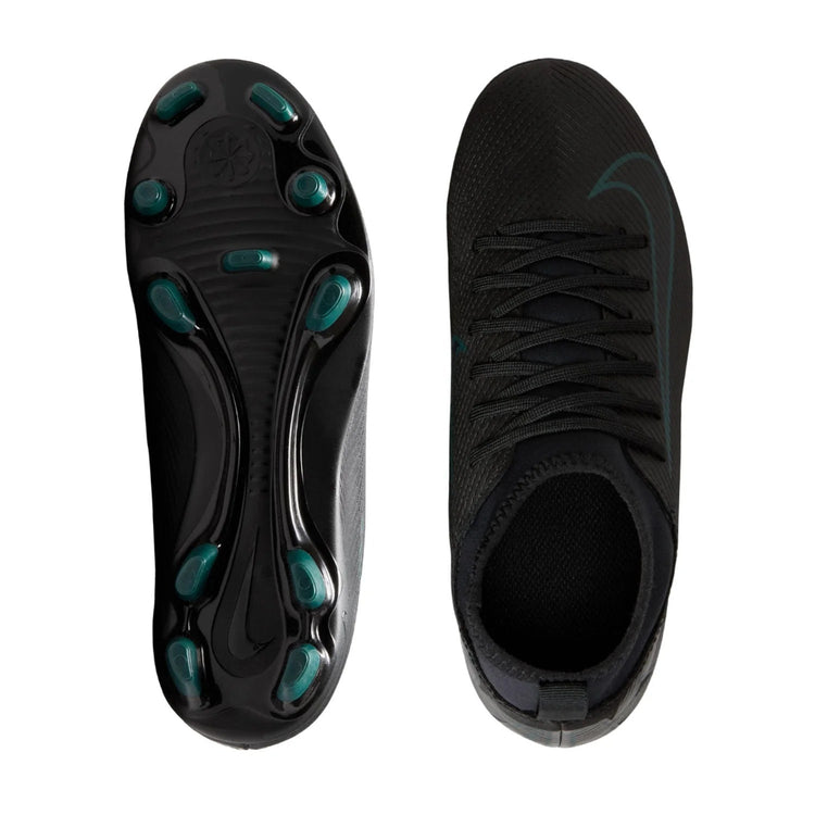 Nike Junior Mercurial Superfly 10 Club Outdoor Soccer Cleats Black/Deep Jungle