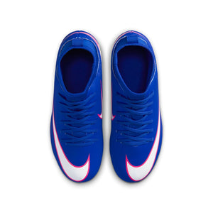 Nike Junior Mercurial Superfly 10 Club Outdoor Soccer Cleats racer blue/white
