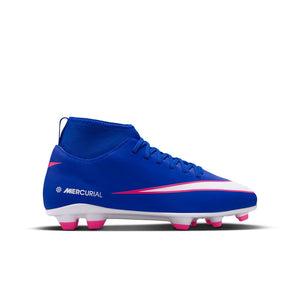 Nike Junior Mercurial Superfly 10 Club Outdoor Soccer Cleats racer blue/white