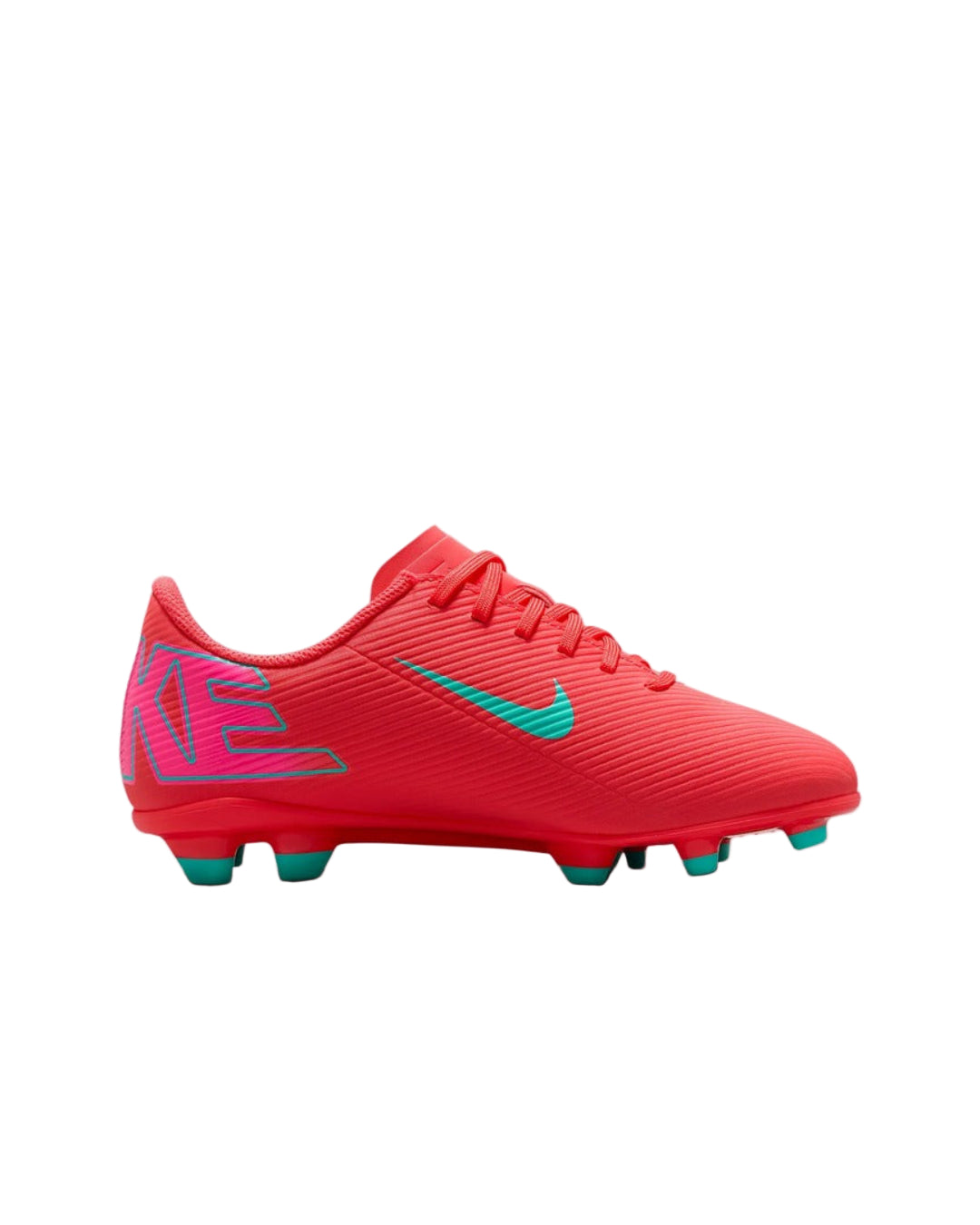 Nike Junior Mercurial Vapor 16 Club Soccer Cleats ember glow red aurora green
