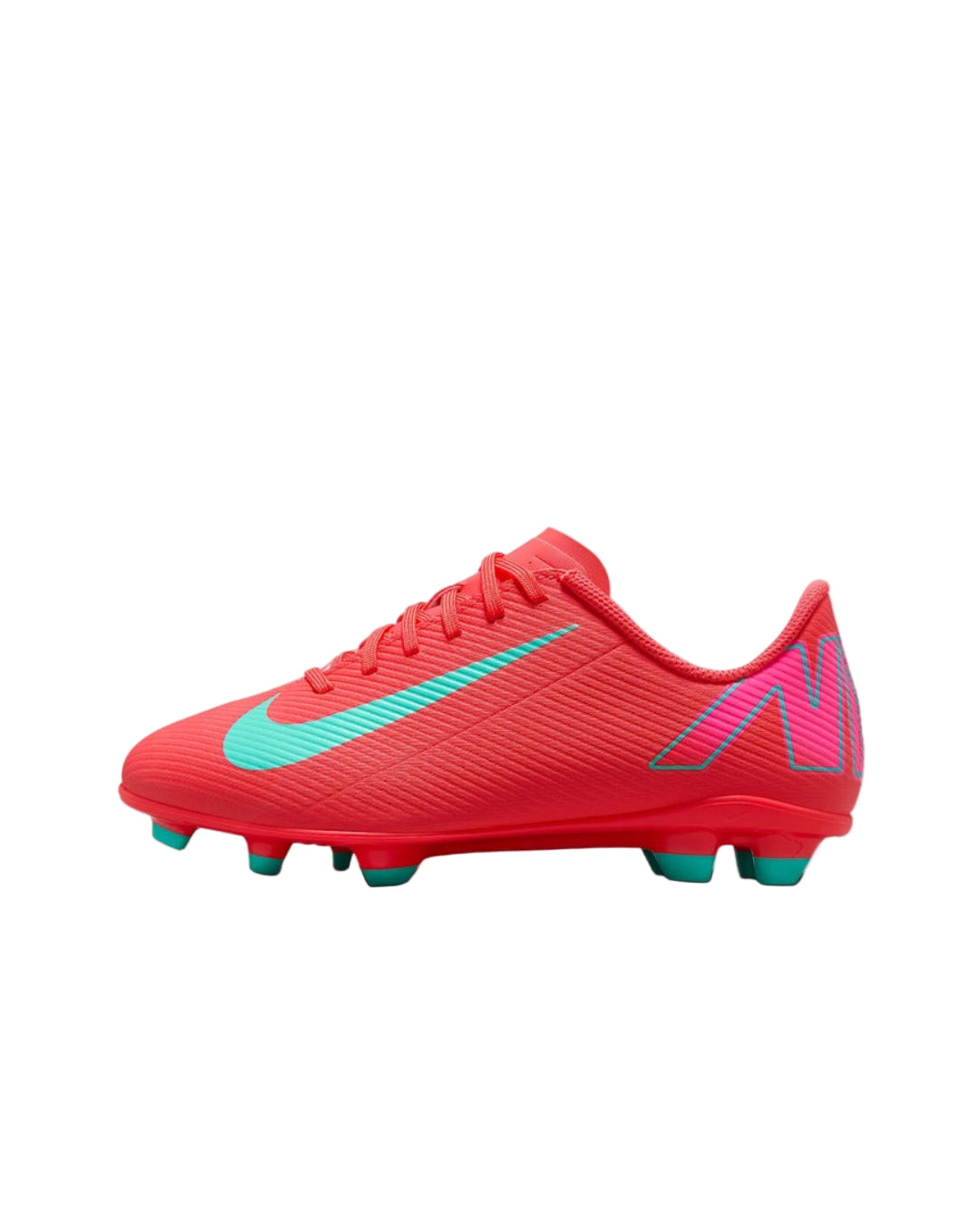 Nike Junior Mercurial Vapor 16 Club Soccer Cleats ember glow red aurora green