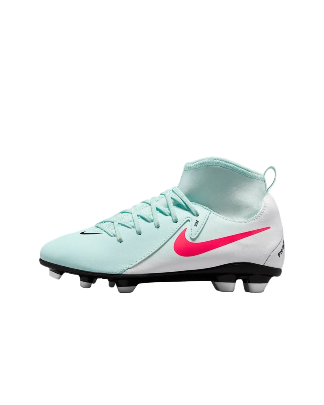 Nike Junior Phantom Luna 2 Club Soccer Cleats mint blue green atomic red