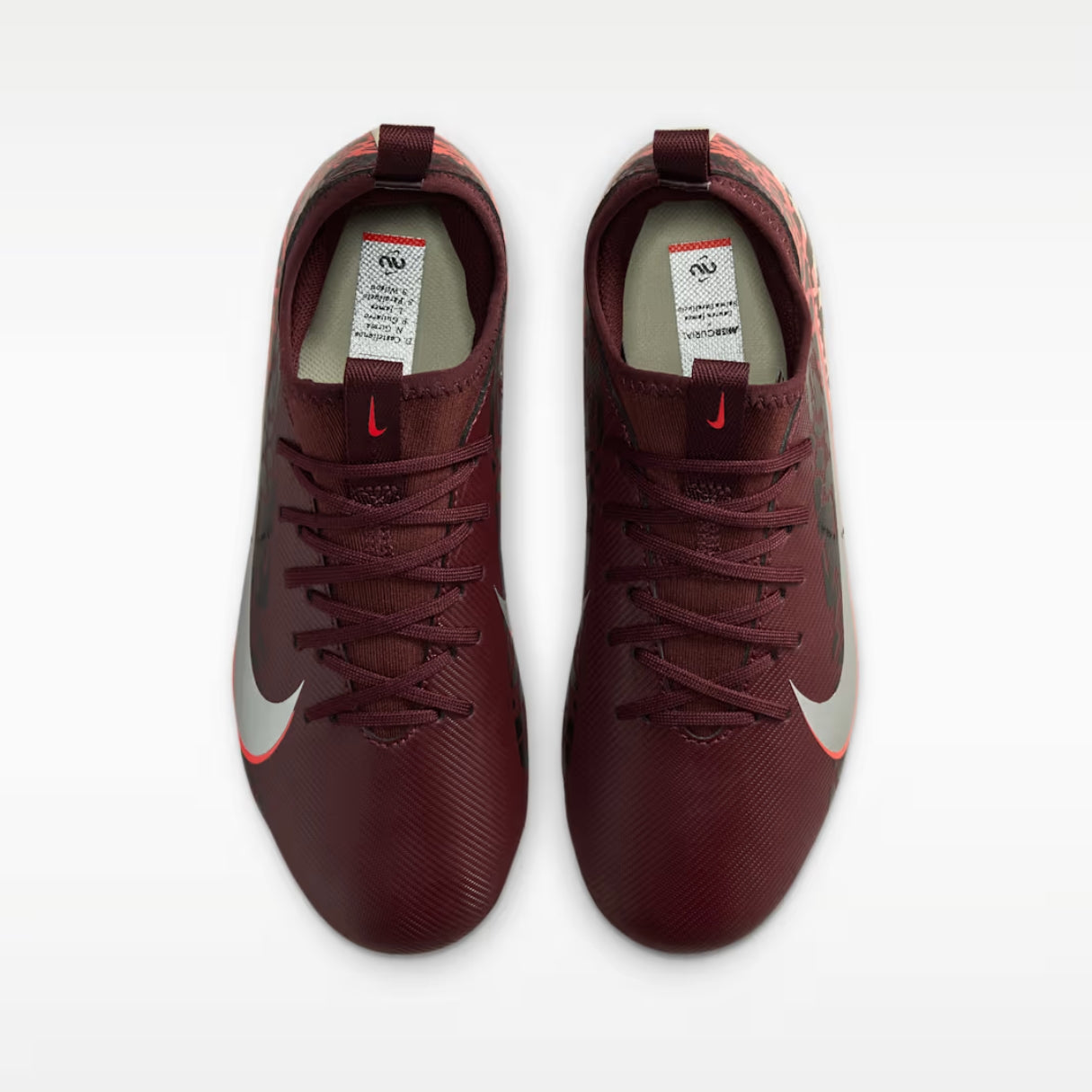 Nike Junior United Mercurial Vapor 16 Academy FG/MG Soccer Cleats Burgundy Crush/University Red/Fossil/Metallic Silver