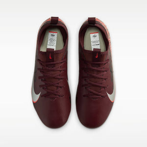 Nike Junior United Mercurial Vapor 16 Academy FG/MG Soccer Cleats Burgundy Crush/University Red/Fossil/Metallic Silver