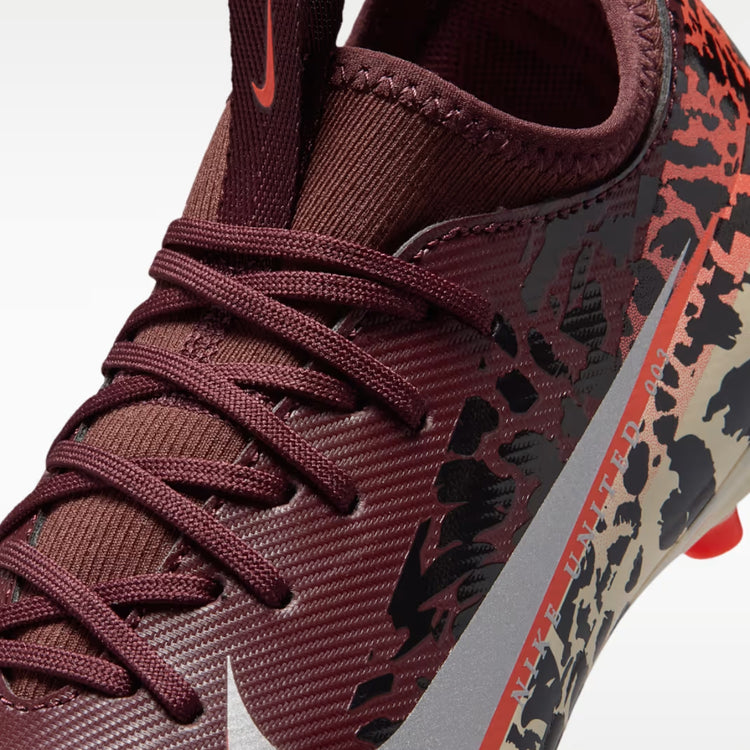 Nike Junior United Mercurial Vapor 16 Academy FG/MG Soccer Cleats Burgundy Crush/University Red/Fossil/Metallic Silver