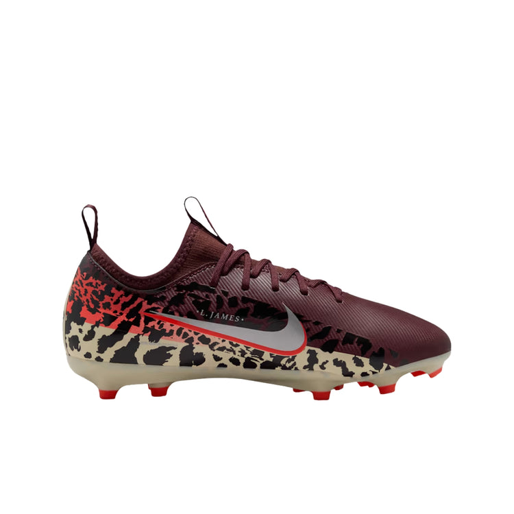 Nike Junior United Mercurial Vapor 16 Academy FG/MG Soccer Cleats Burgundy Crush/University Red/Fossil/Metallic Silver