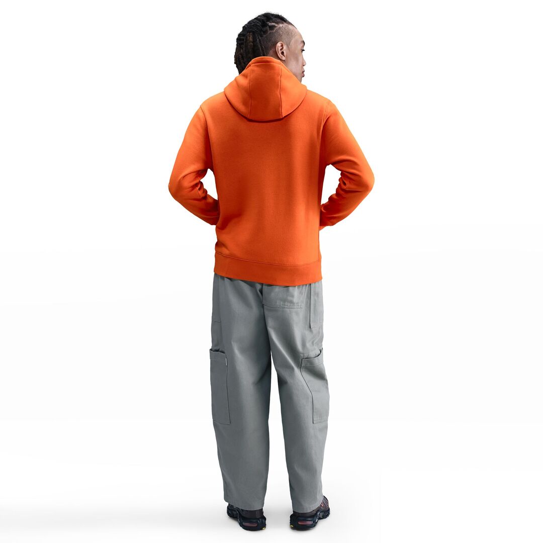 Nike Men's Club Fleece Hoodie Orange