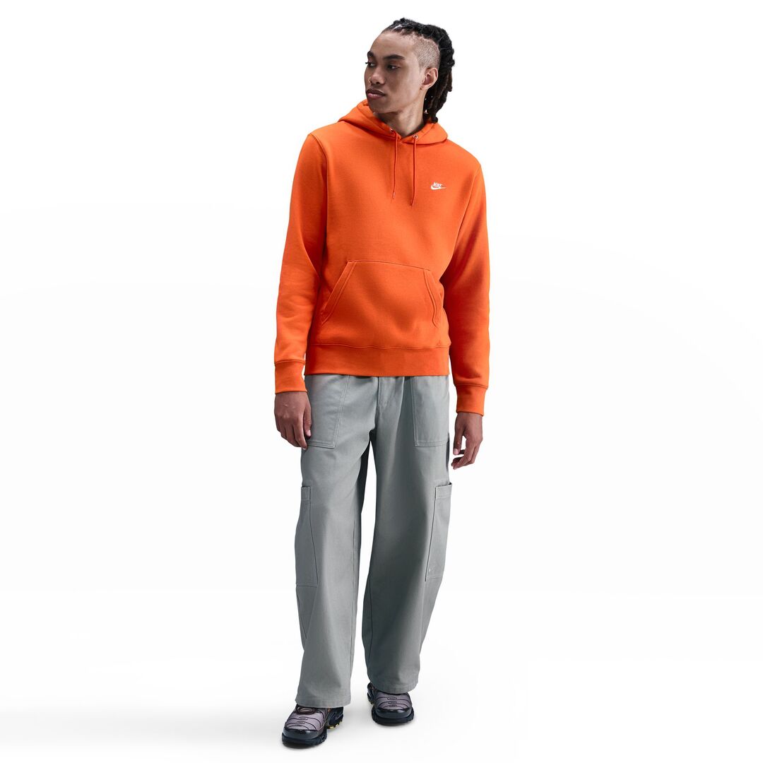 Nike Men's Club Fleece Hoodie Orange
