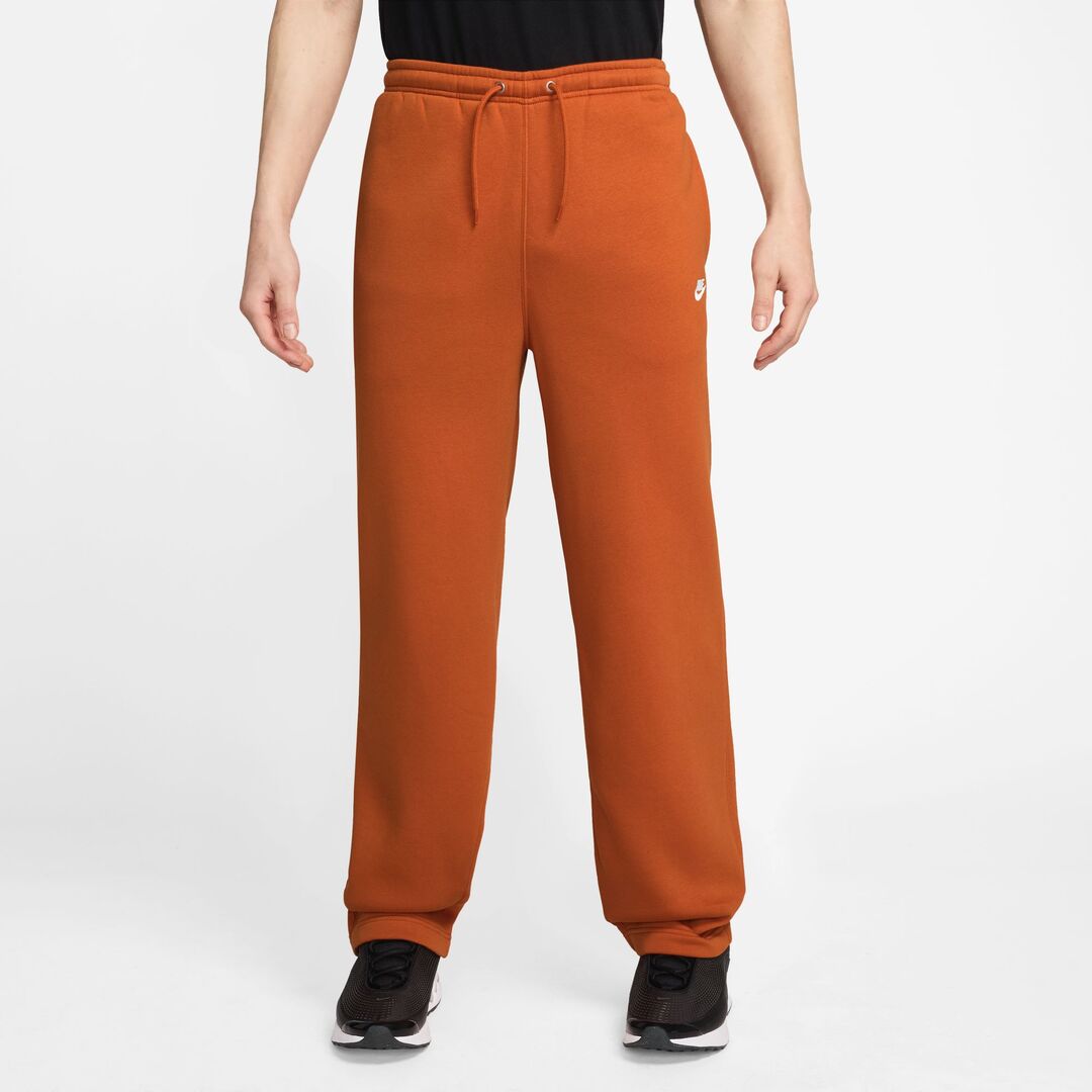 Nike Men's Club Fleece Open Hem Pants Orange