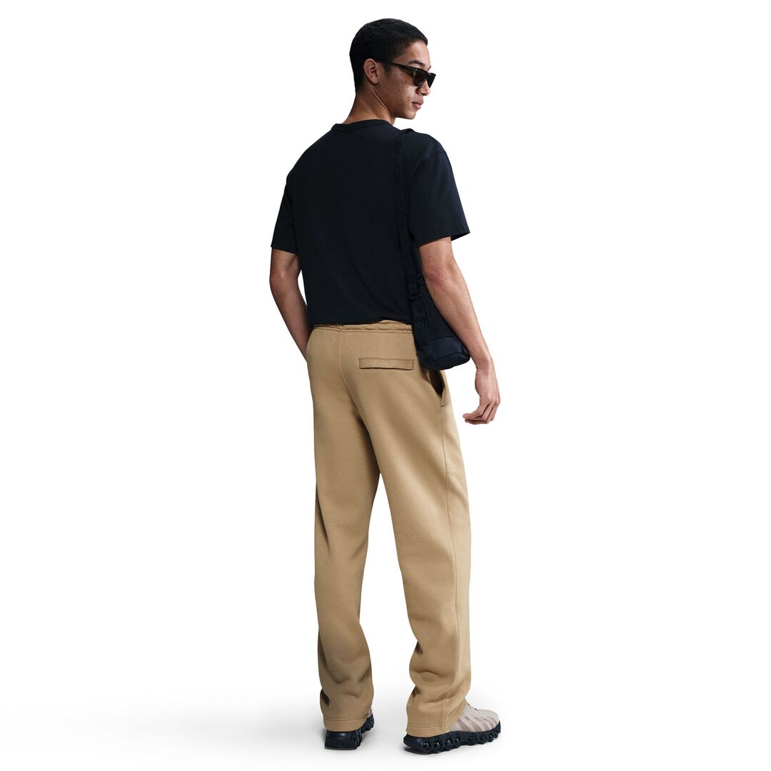 Nike Men's Club Fleece Open Hem Pants Beige