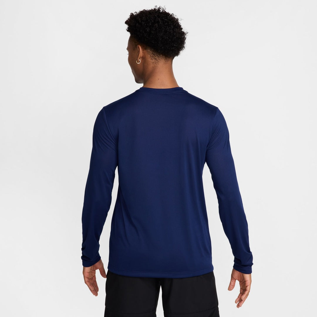 Nike Men's Dri-Fit Legend Long Sleeve Shirt blue void matte silver navy