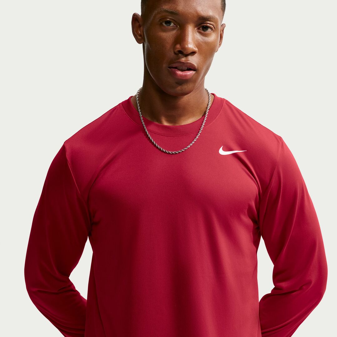 Nike Men's Dri-Fit Legend Long Sleeve Shirt tough red
