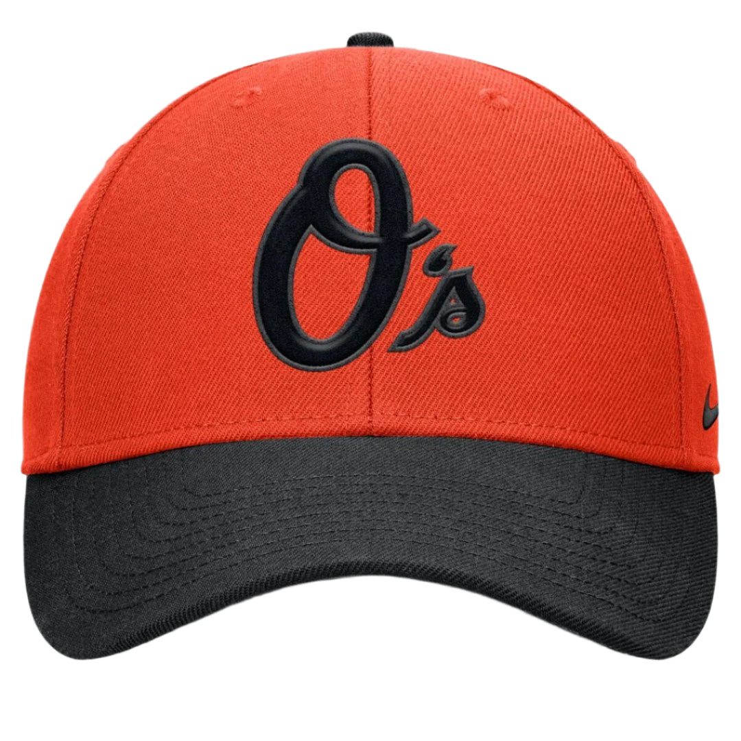 Nike Men's MLB Baltimore Orioles DF Rise CC Adjustable Hat orange black