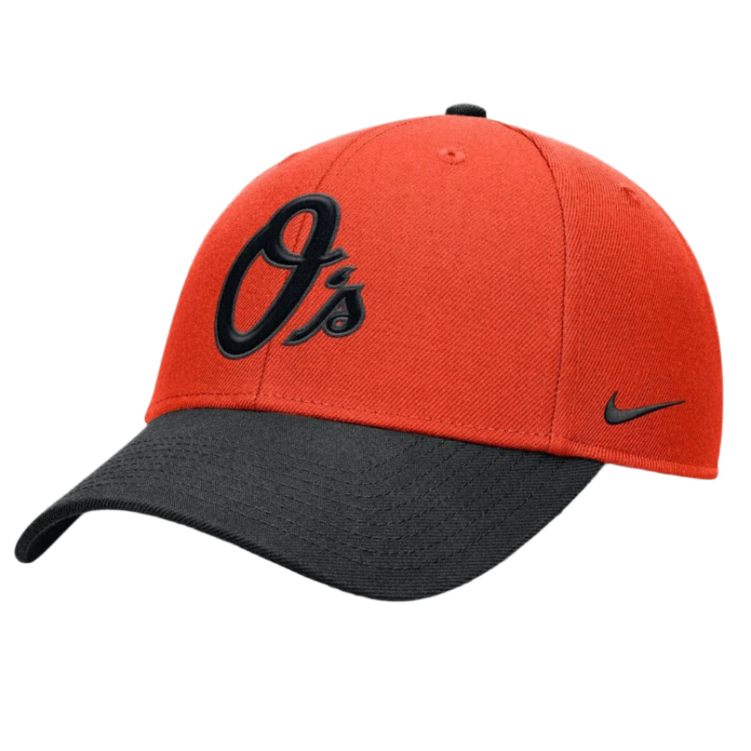 Nike Men's MLB Baltimore Orioles DF Rise CC Adjustable Hat orange black