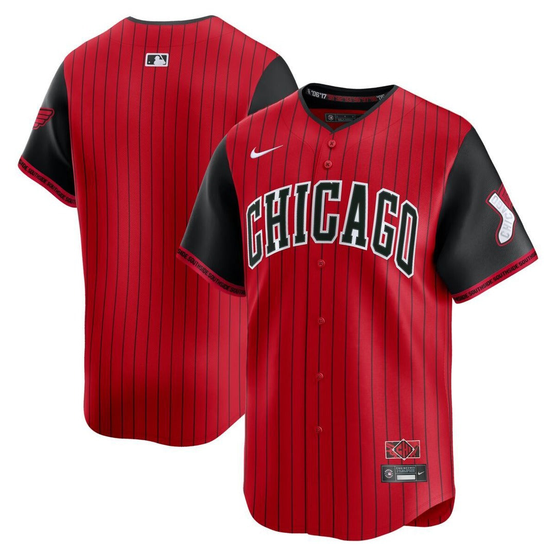 Nike Men's MLB Chicago White Sox City Connect Jersey red black chicago bulls