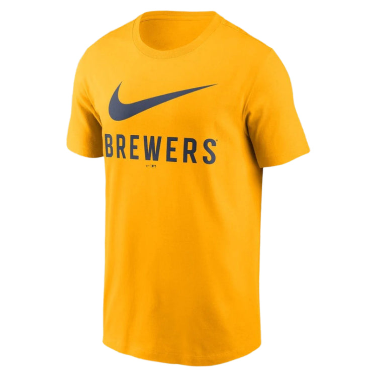 Nike Men's MLB Milwaukee Brewers Swoosh Cotton T-Shirt