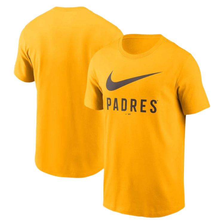 Nike Men's MLB San Diego Padres Swoosh Cotton T-Shirt gold yellow