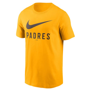Nike Men's MLB San Diego Padres Swoosh Cotton T-Shirt gold yellow