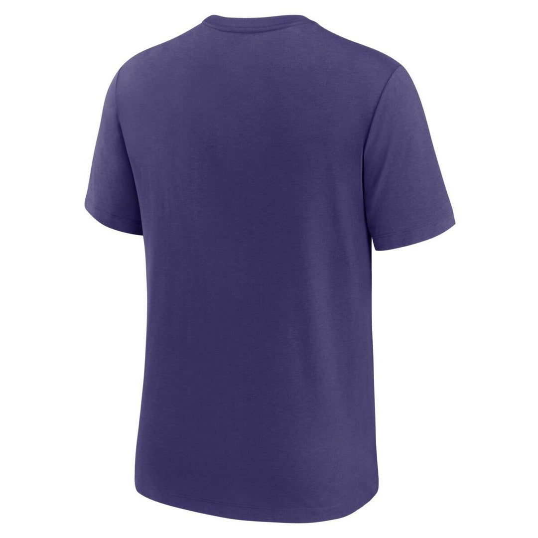 Nike Men's NFL Baltimore Ravens Rewind Tri-blend T-Shirt purple