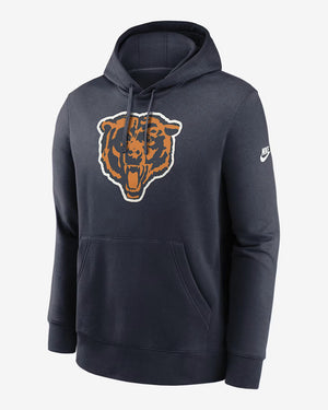 Nike Men's NFL Chicago Bears Rewind Club Logo Hoodie marine blue