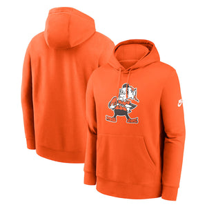 Nike Men's NFL Cleveland Browns Rewind Club Logo Hoodie orange