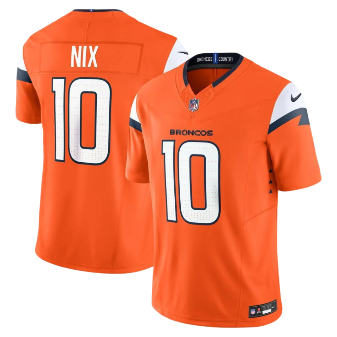 Nike Men's NFL Denver Broncos Bo Nix Limited Jersey home orange