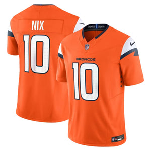 Nike Men's NFL Denver Broncos Bo Nix Limited Jersey home orange