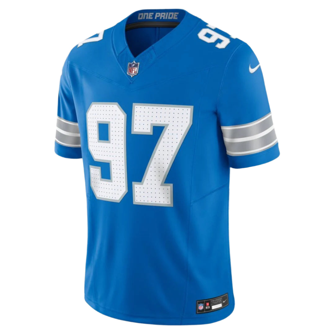 Nike Men's NFL Detroit Lions Aidan Hutchinson Limited Jersey blue