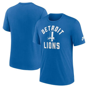 Nike Men's NFL Detroit Lions Rewind Tri-Blend T-Shirt blue