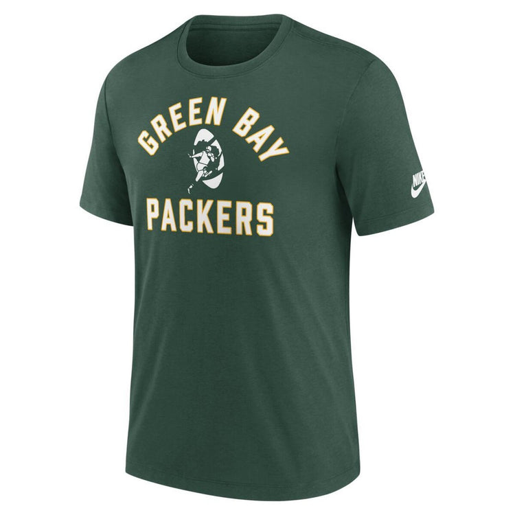 Nike Men's NFL Green Bay Packers Rewind Tri-Blend T-Shirt green