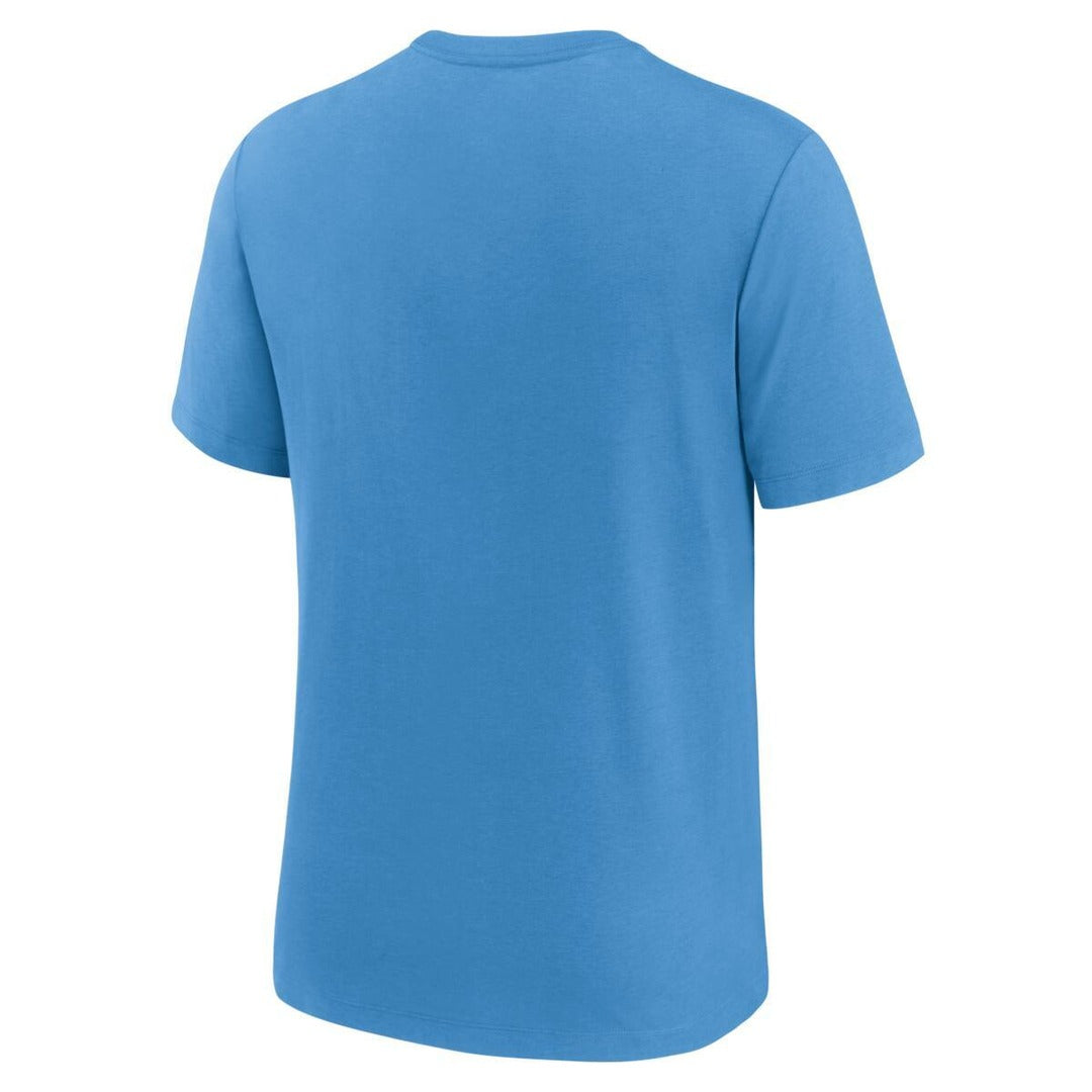 Nike Men's NFL Houston Oilers Rewind Tri-Blend T-Shirt sky blue Tennessee titans