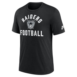 Nike Men's NFL Las Vegas Raiders Rewind Tri-Blend T-Shirt black