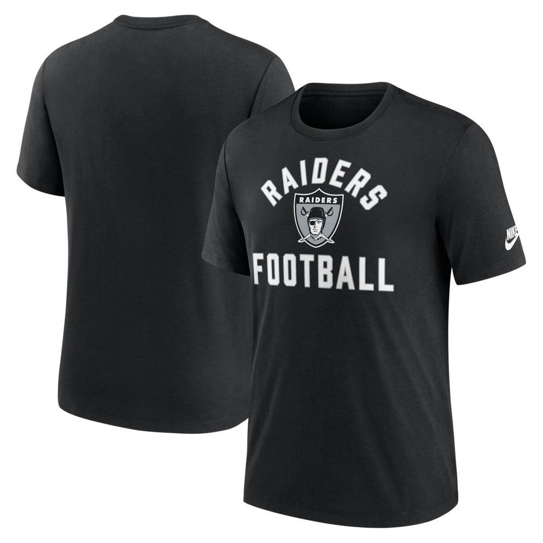 Nike Men's NFL Las Vegas Raiders Rewind Tri-Blend T-Shirt black